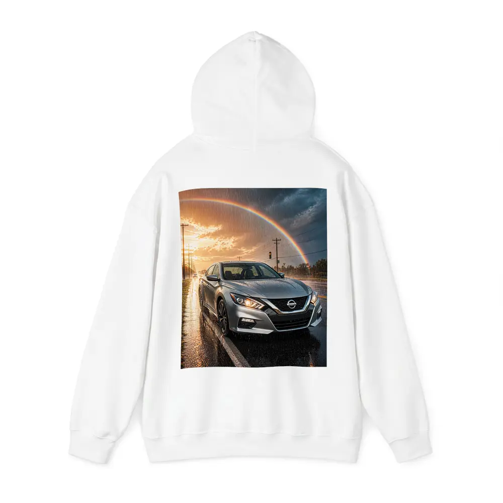 Nissan Altima Wet Road Rainbow Storm – Hoodies