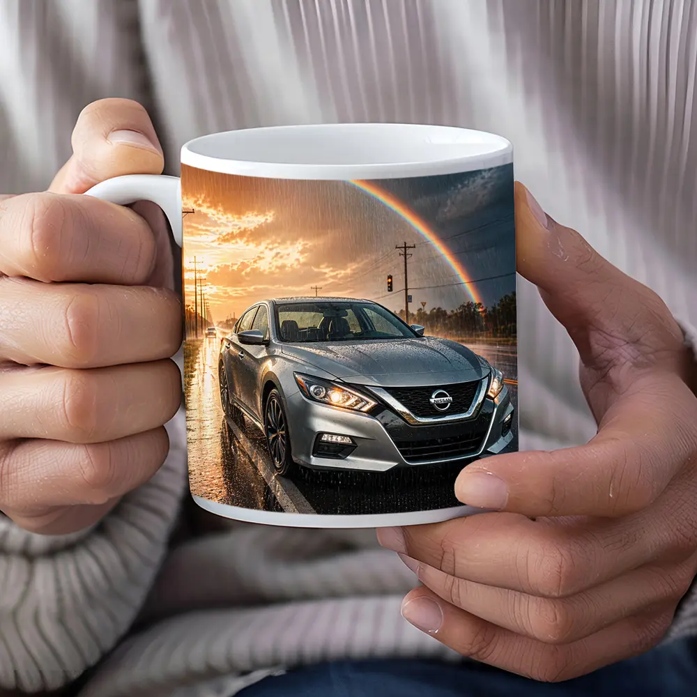 Nissan Altima Wet Road Rainbow Storm – Mugs