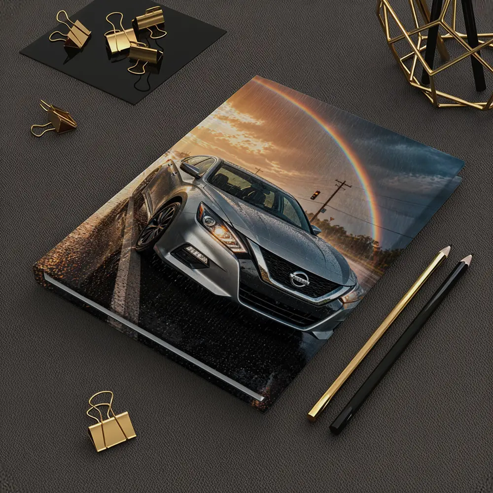 Nissan Altima Wet Road Rainbow Storm – Notebooks