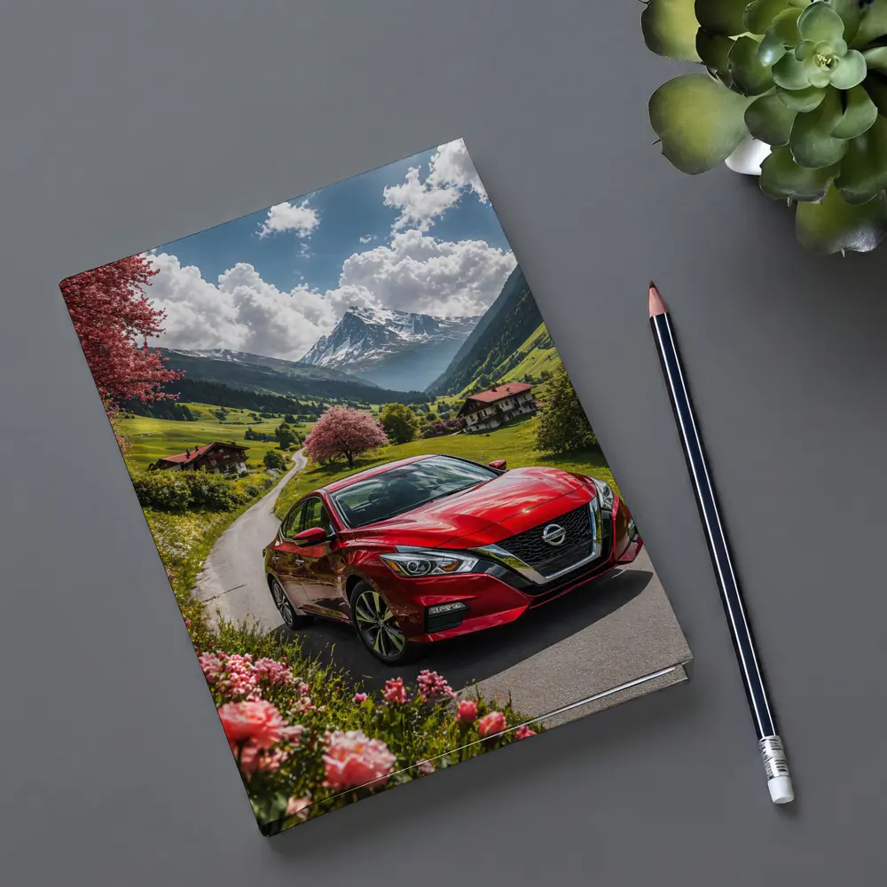 Nissan Altima Red Sedan Alpine Valley Road – Notebooks