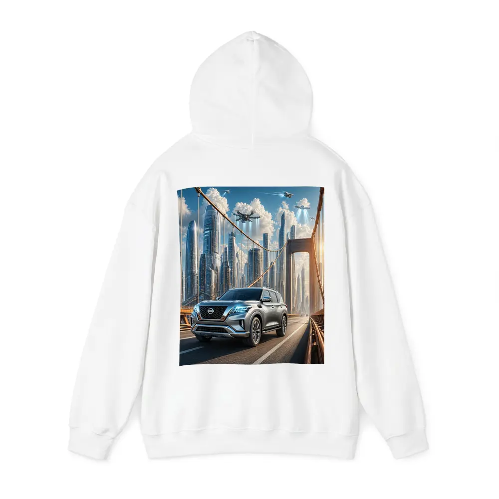 Nissan Armada SUV On Futuristic Bridge – Hoodies
