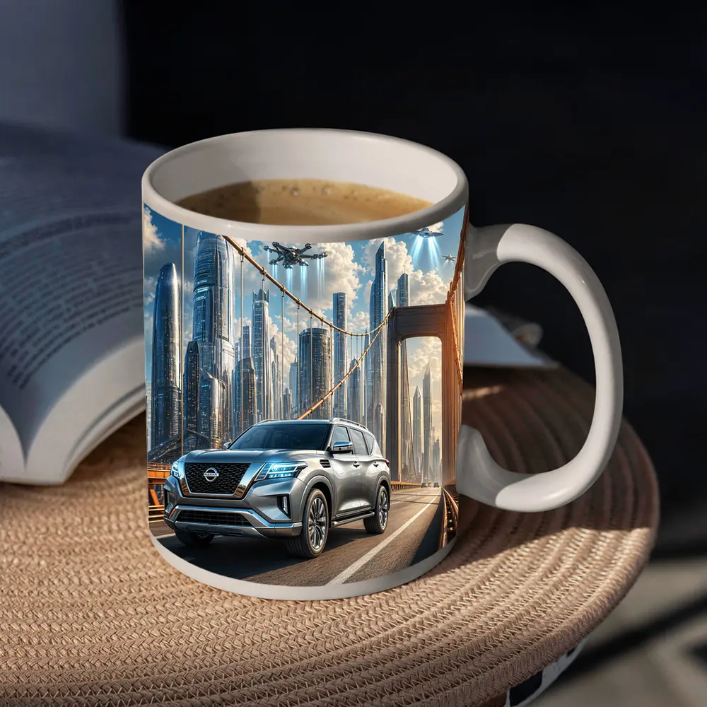 Nissan Armada SUV On Futuristic Bridge – Mugs