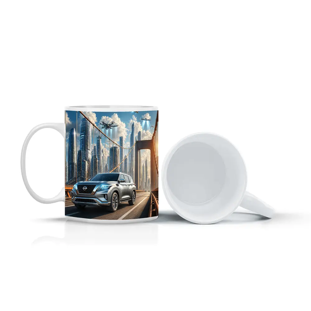 Nissan Armada SUV On Futuristic Bridge – Mugs
