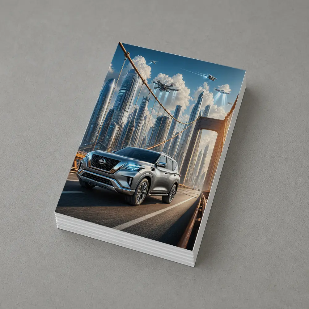 Nissan Armada SUV On Futuristic Bridge – Postcards