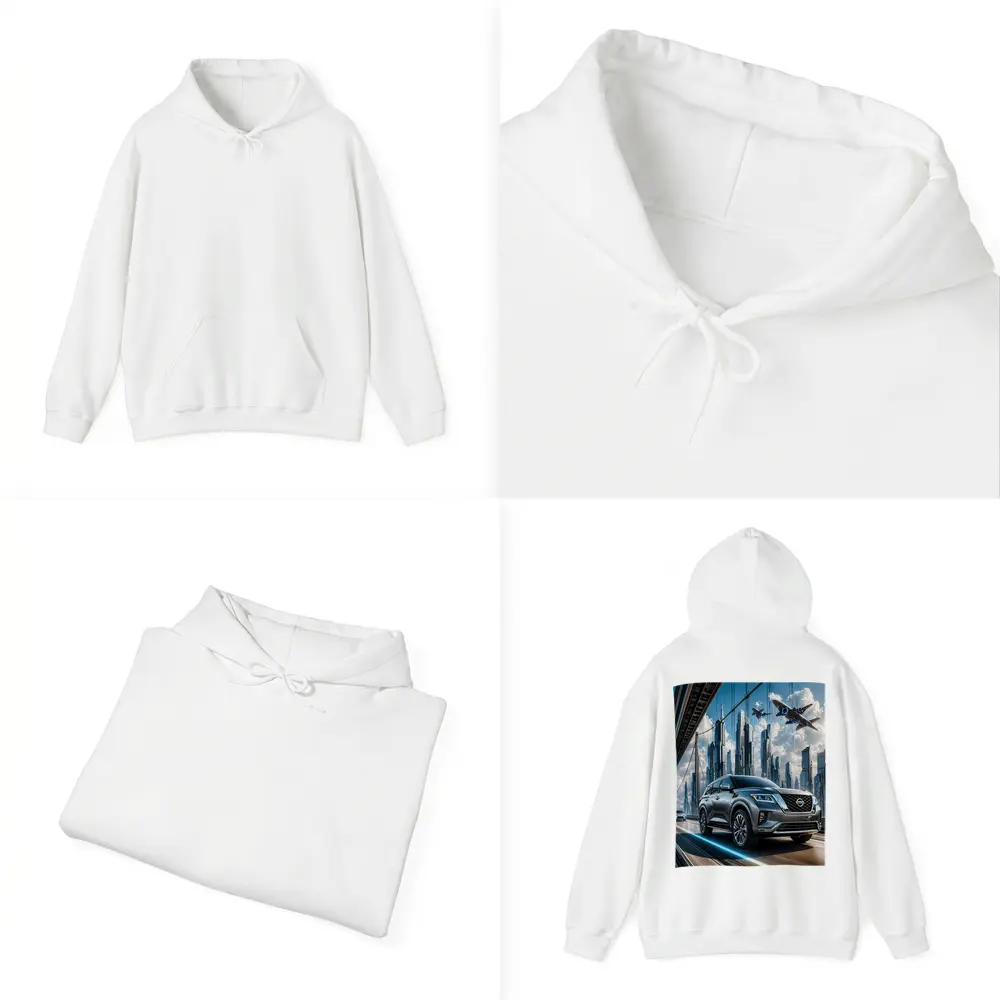 Nissan Armada Crossing Futuristic City Bridge – Hoodies