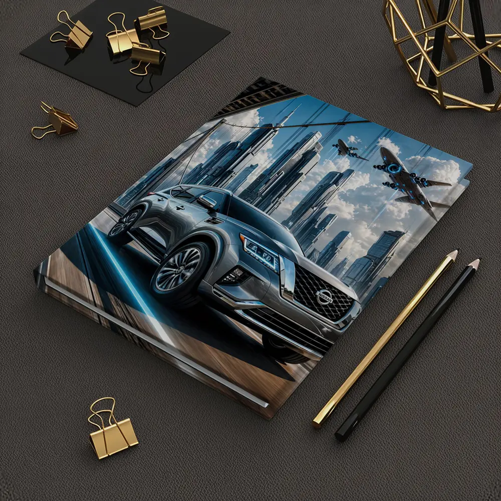 Nissan Armada Crossing Futuristic City Bridge – Notebooks