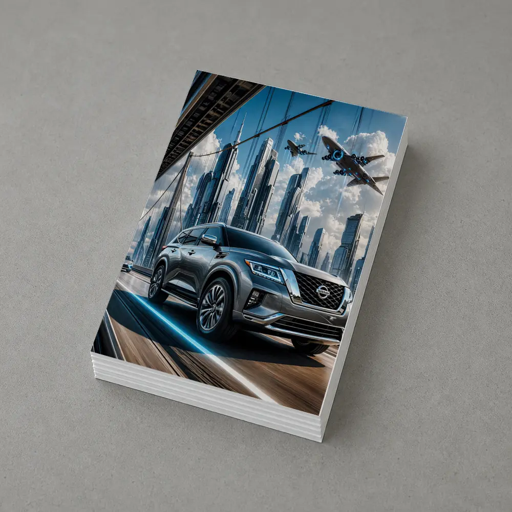 Nissan Armada Crossing Futuristic City Bridge – Postcards