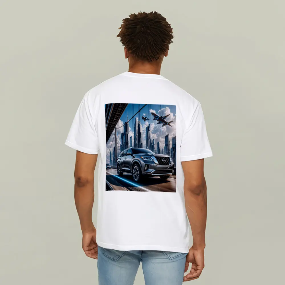 Nissan Armada Crossing Futuristic City Bridge – T-Shirts