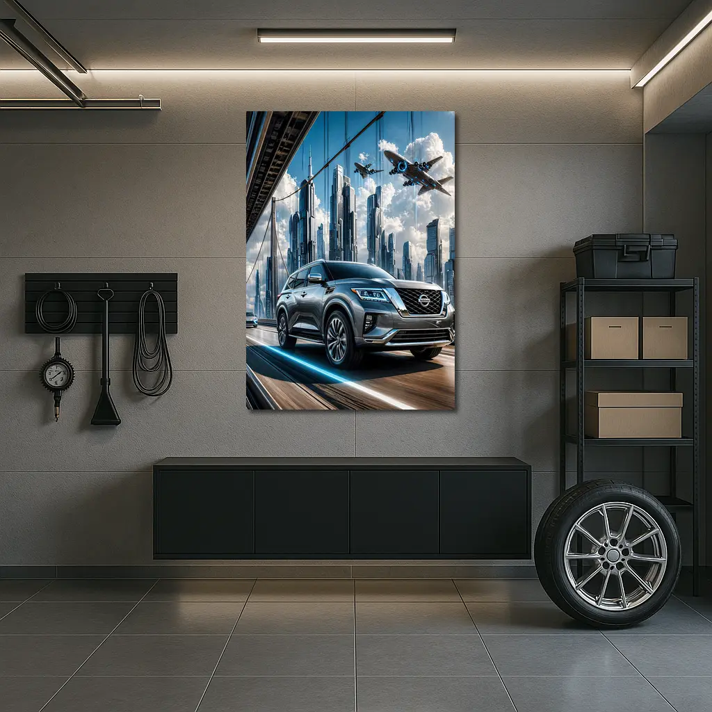 Nissan Armada Crossing Futuristic City Bridge – Wall Art