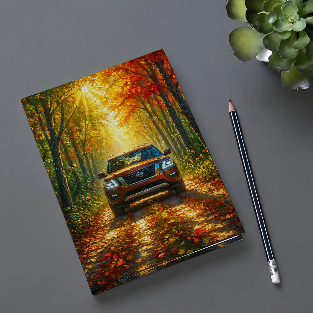 Nissan Armada SUV Autumn Forest Drive – Notebooks