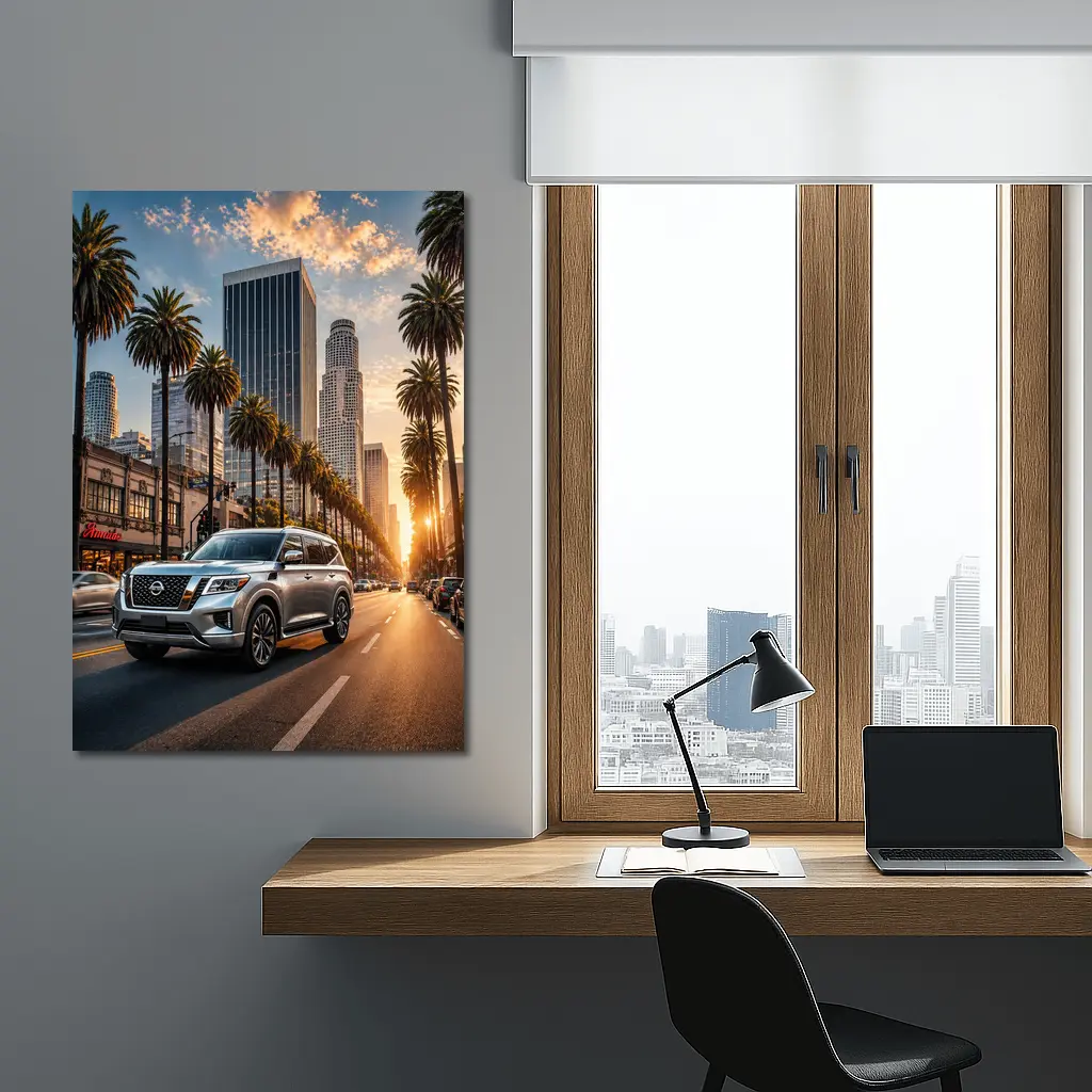 Nissan Armada Cruising Los Angeles Sunset Street – Wall Art