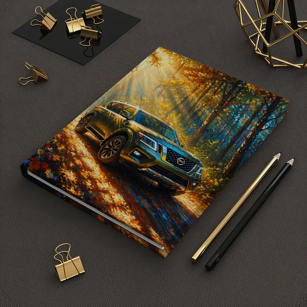 Nissan Armada Forest Autumn Impressionism Art – Notebooks