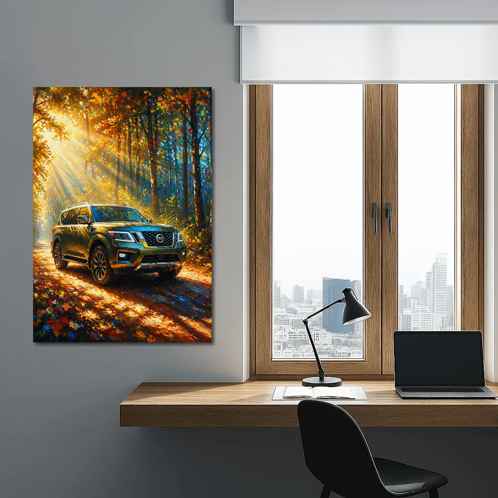 Nissan Armada Forest Autumn Impressionism Art – Wall Art