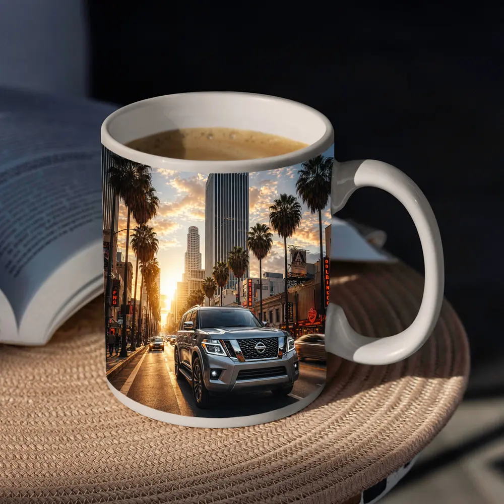 Nissan Armada SUV Los Angeles Sunset Street – Mugs