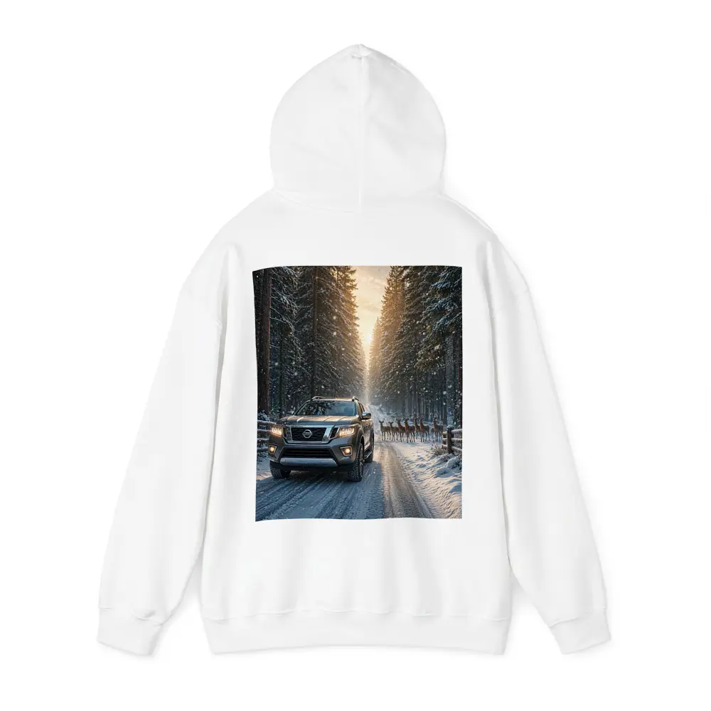 Nissan Frontier SUV Snowy Forest Deer – Hoodies