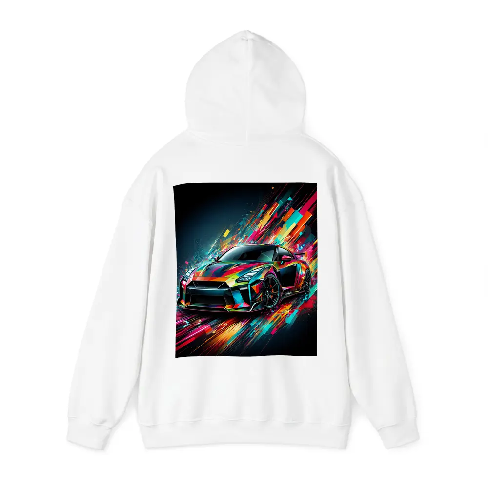 Nissan GT-R Abstract Colorful Digital Art – Hoodies