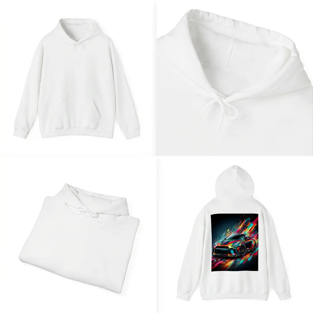 Nissan GT-R Abstract Colorful Digital Art – Hoodies