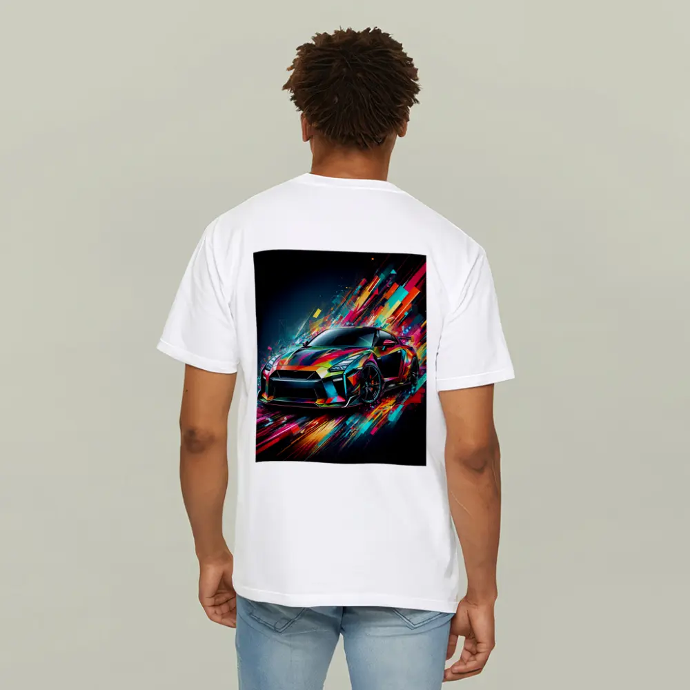 Nissan GT-R Abstract Colorful Digital Art – T-Shirts