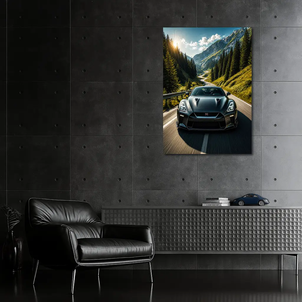 Nissan GT-R Black Mountain Road Drive – Wall Art
