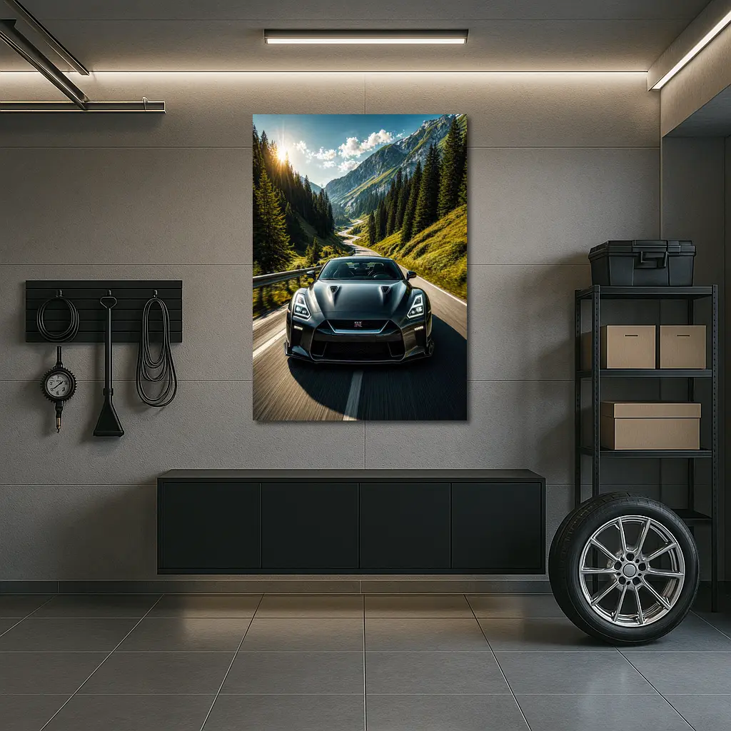 Nissan GT-R Black Mountain Road Drive – Wall Art