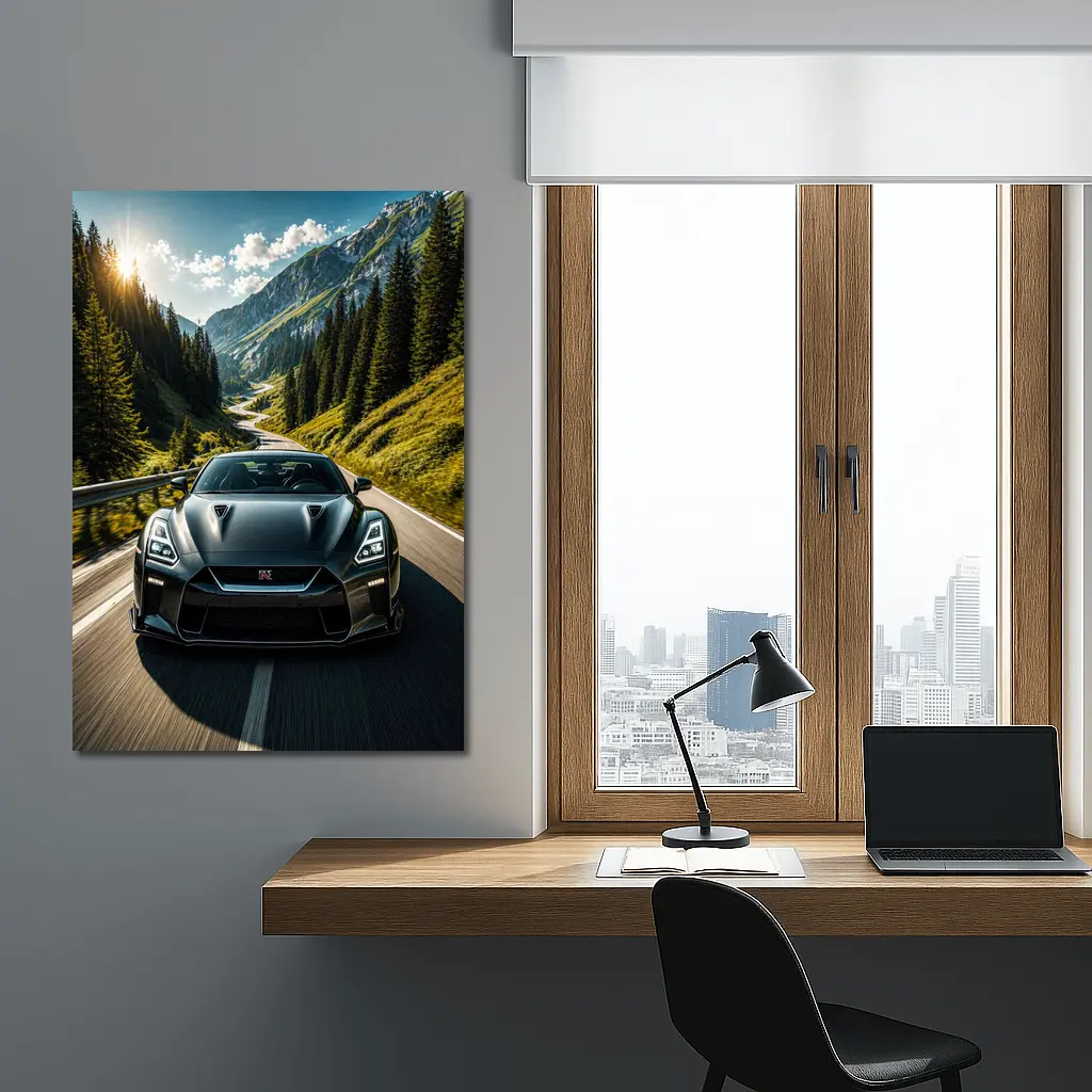 Nissan GT-R Black Mountain Road Drive – Wall Art