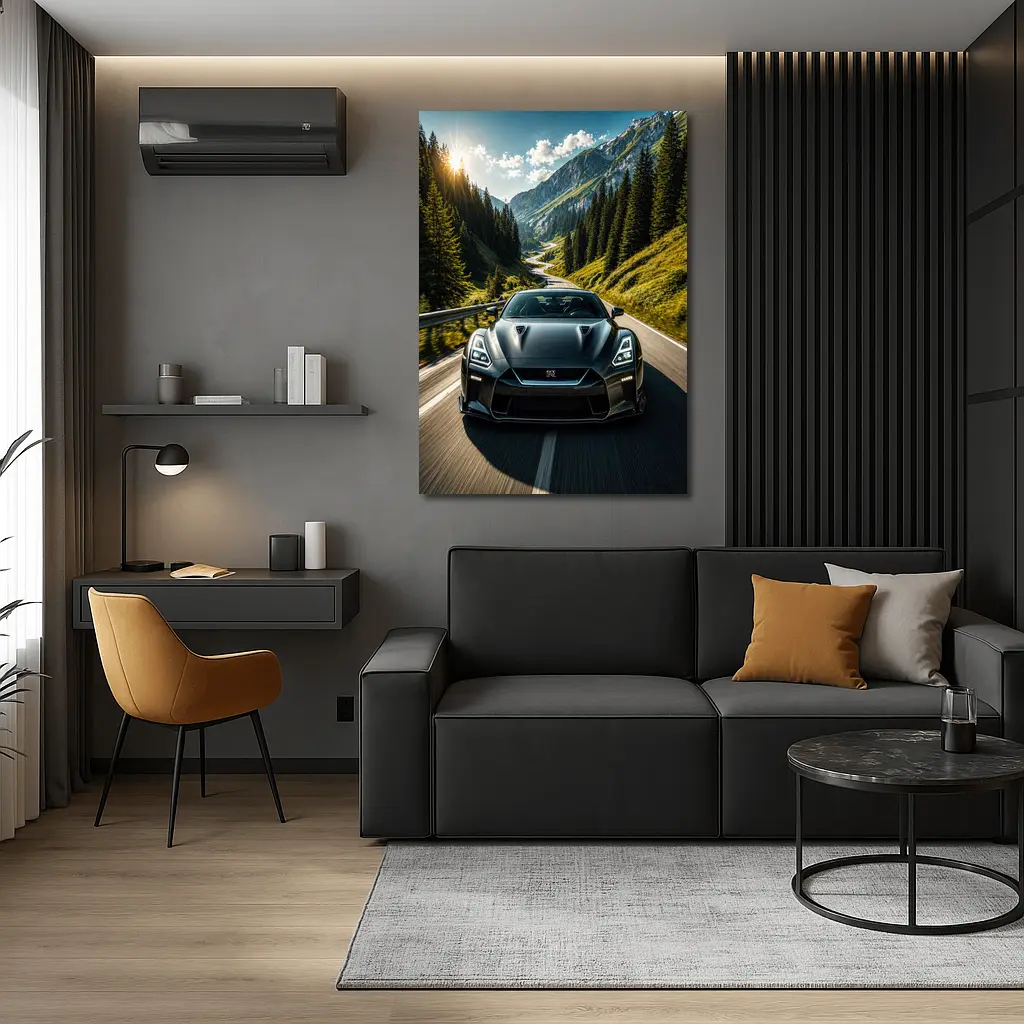 Nissan GT-R Black Mountain Road Drive – Wall Art