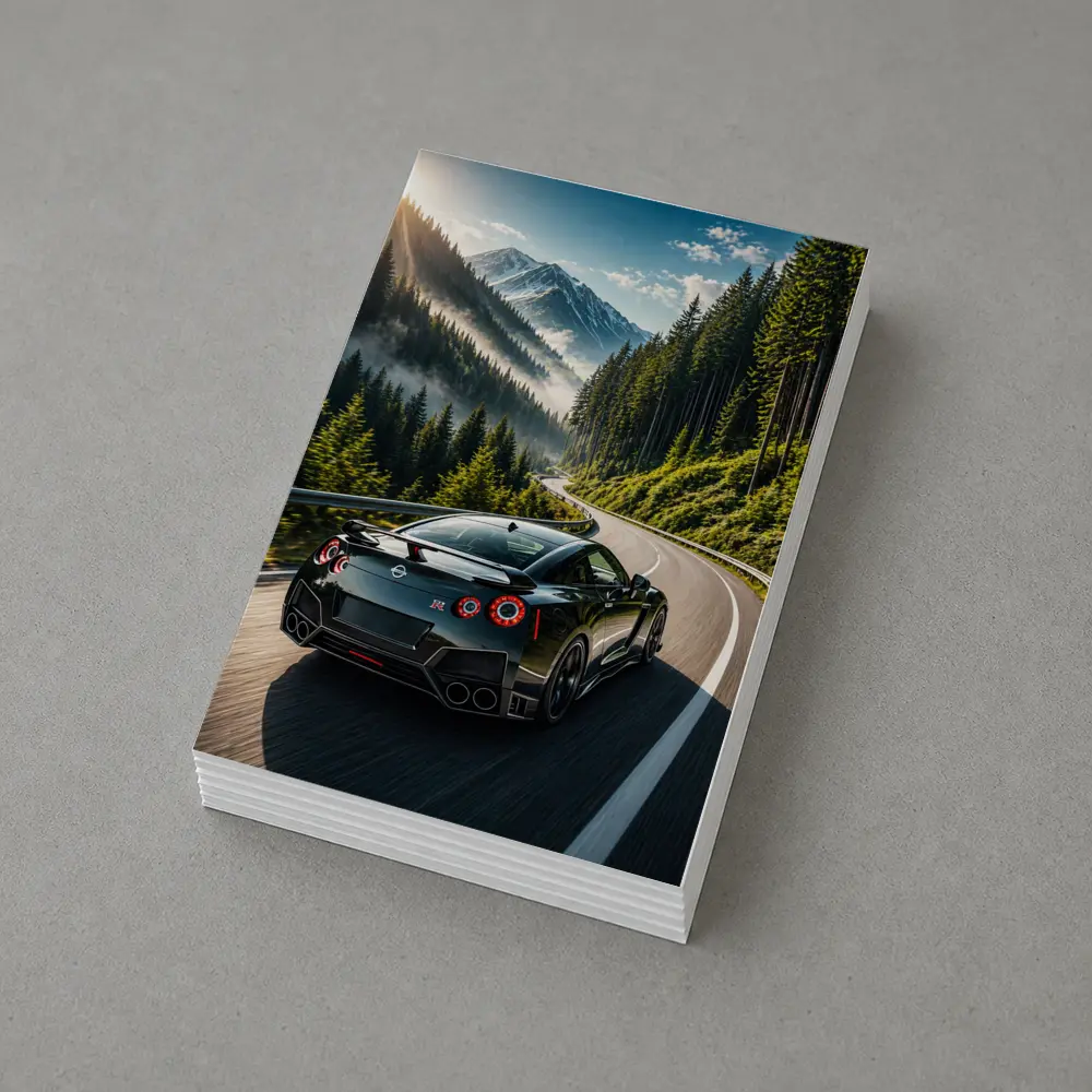 Nissan GT-R Driving Mountain Forest Road – Postcards
