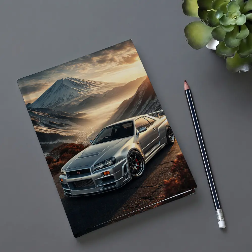 Nissan Skyline GT-R R34 Mountain Sunset – Notebooks