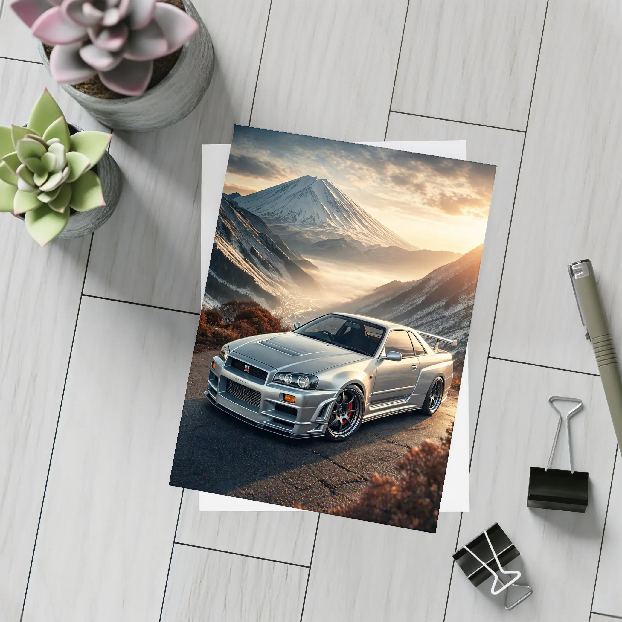 Nissan Skyline GT-R R34 Mountain Sunset – Postcards