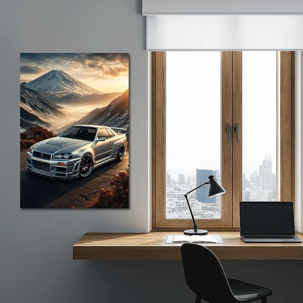 Nissan Skyline GT-R R34 Mountain Sunset – Wall Art