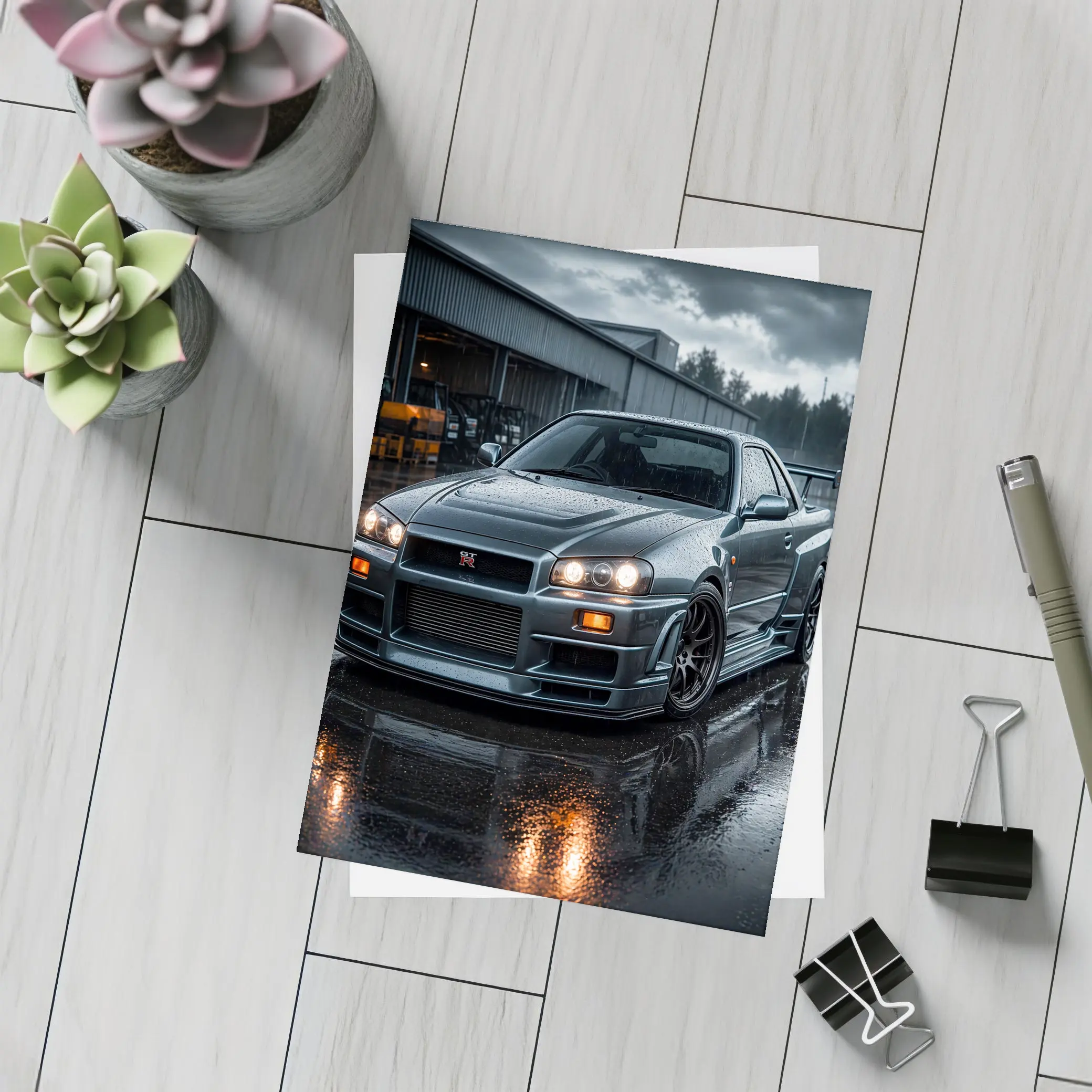 Nissan Skyline GT-R R34 Rainy Dark Setting – Postcards
