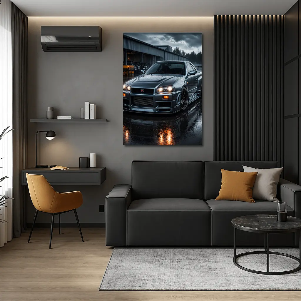 Nissan Skyline GT-R R34 Rainy Dark Setting – Wall Art