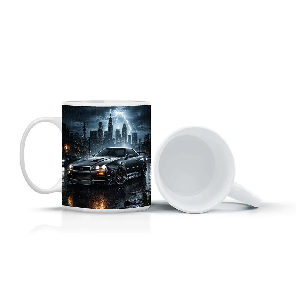 Nissan Skyline GT-R R34 Rainy City Night – Mugs