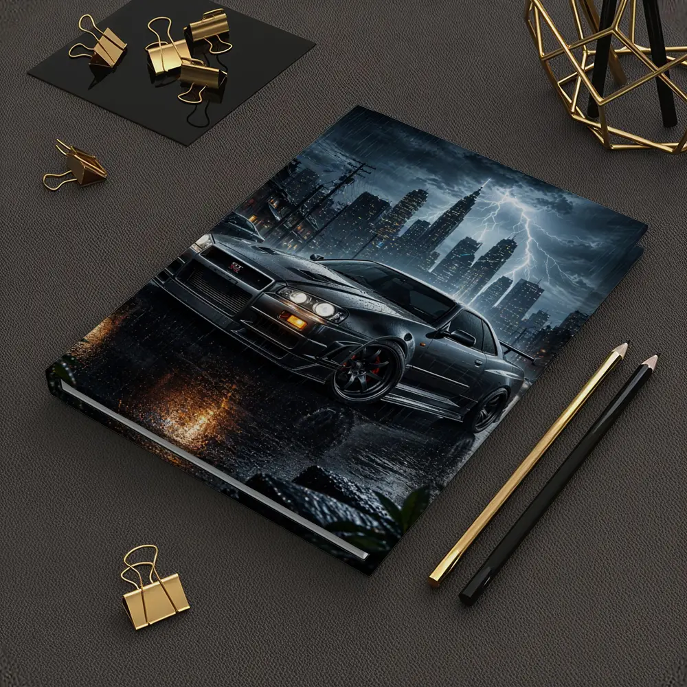 Nissan Skyline GT-R R34 Rainy City Night – Notebooks