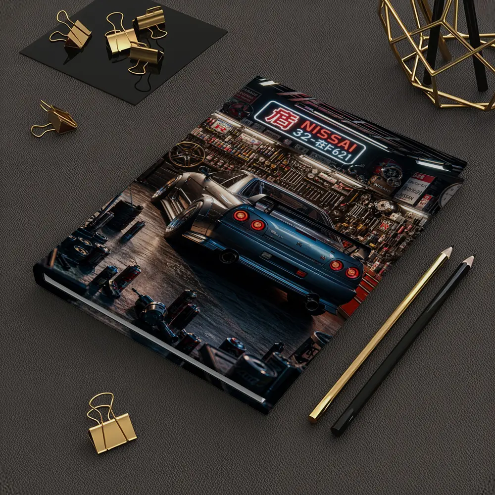 Nissan Skyline GT-R Blue Neon Garage – Notebooks