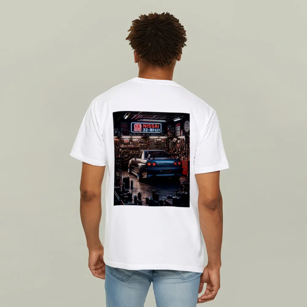 Nissan Skyline GT-R Blue Neon Garage – T-Shirts