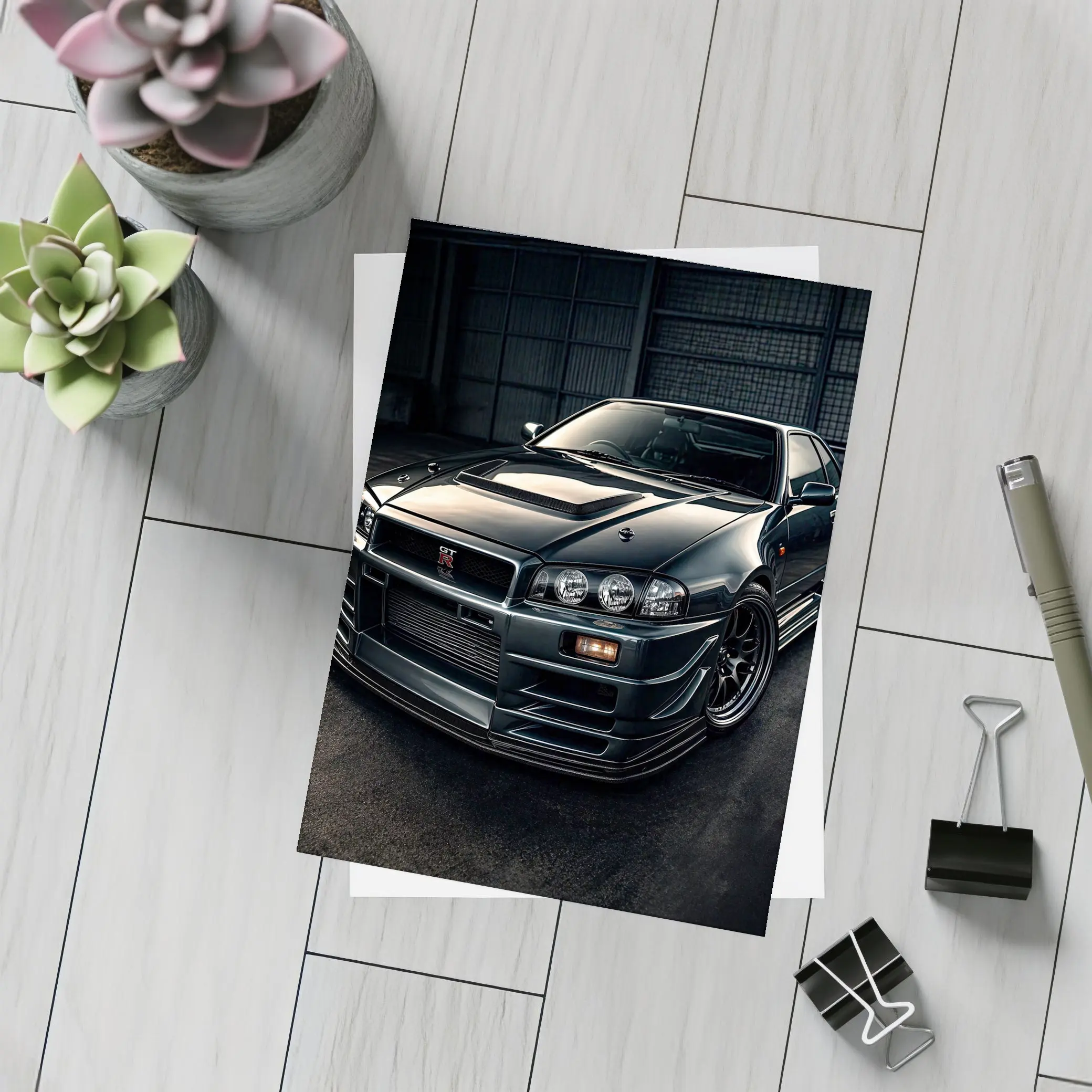 Nissan Skyline GT R Dark Garage – Postcards