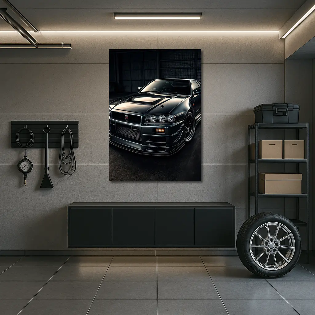 Nissan Skyline GT R Dark Garage – Wall Art