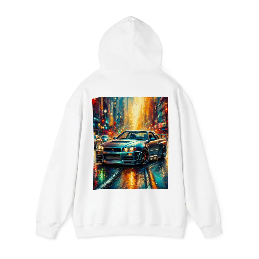 Nissan Skyline GT-R Rainy City Impressionism Art – Hoodies