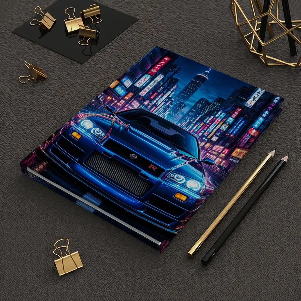 Nissan Skyline GT-R Neon Tokyo Night Street – Notebooks