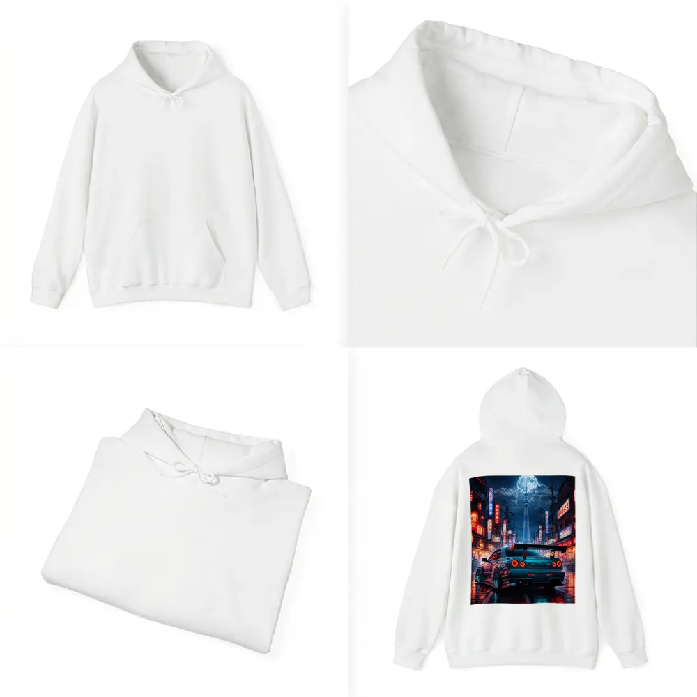 Nissan Skyline GTR Tokyo Neon Night Streets – Hoodies