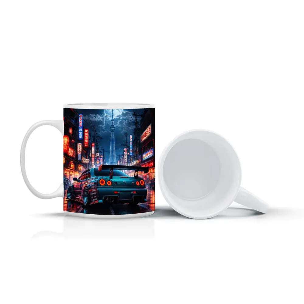 Nissan Skyline GTR Tokyo Neon Night Streets – Mugs