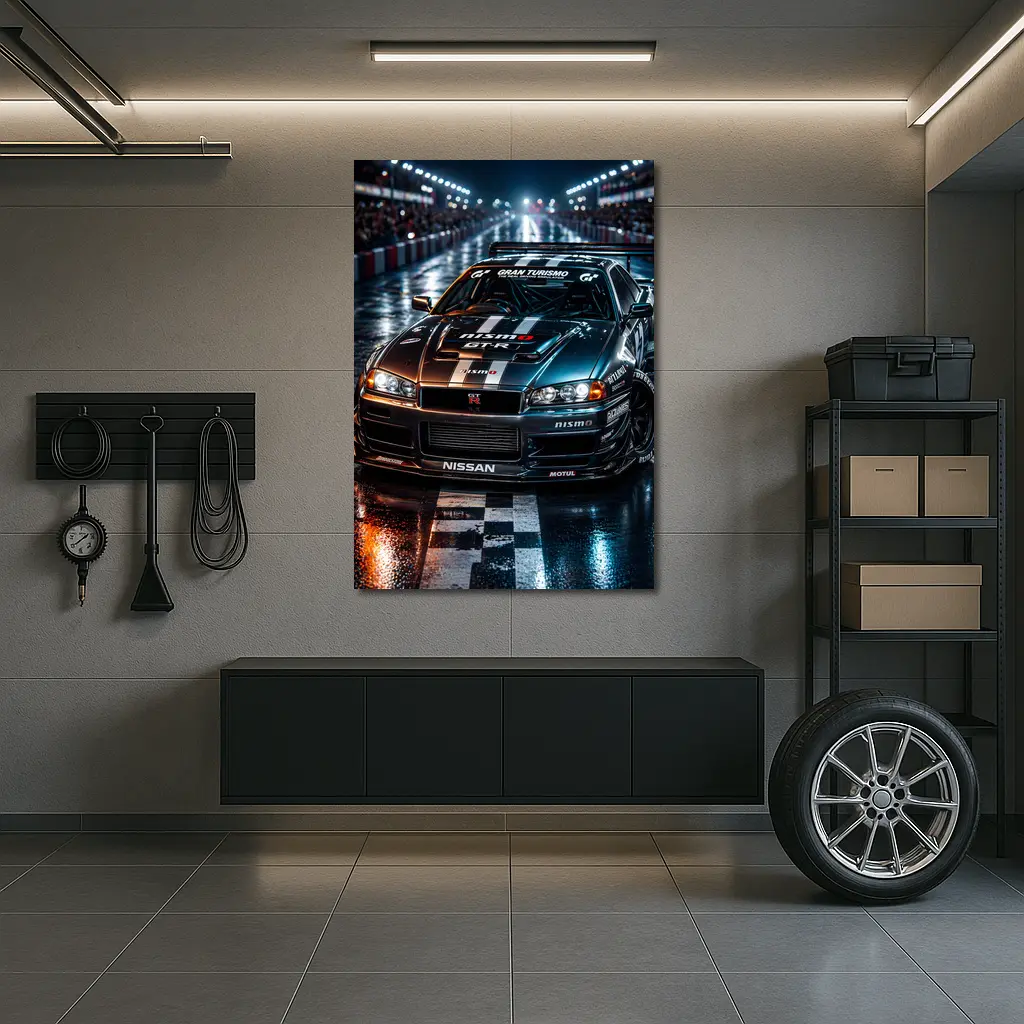 Nissan Skyline GT-R Nismo Race Track Night – Wall Art