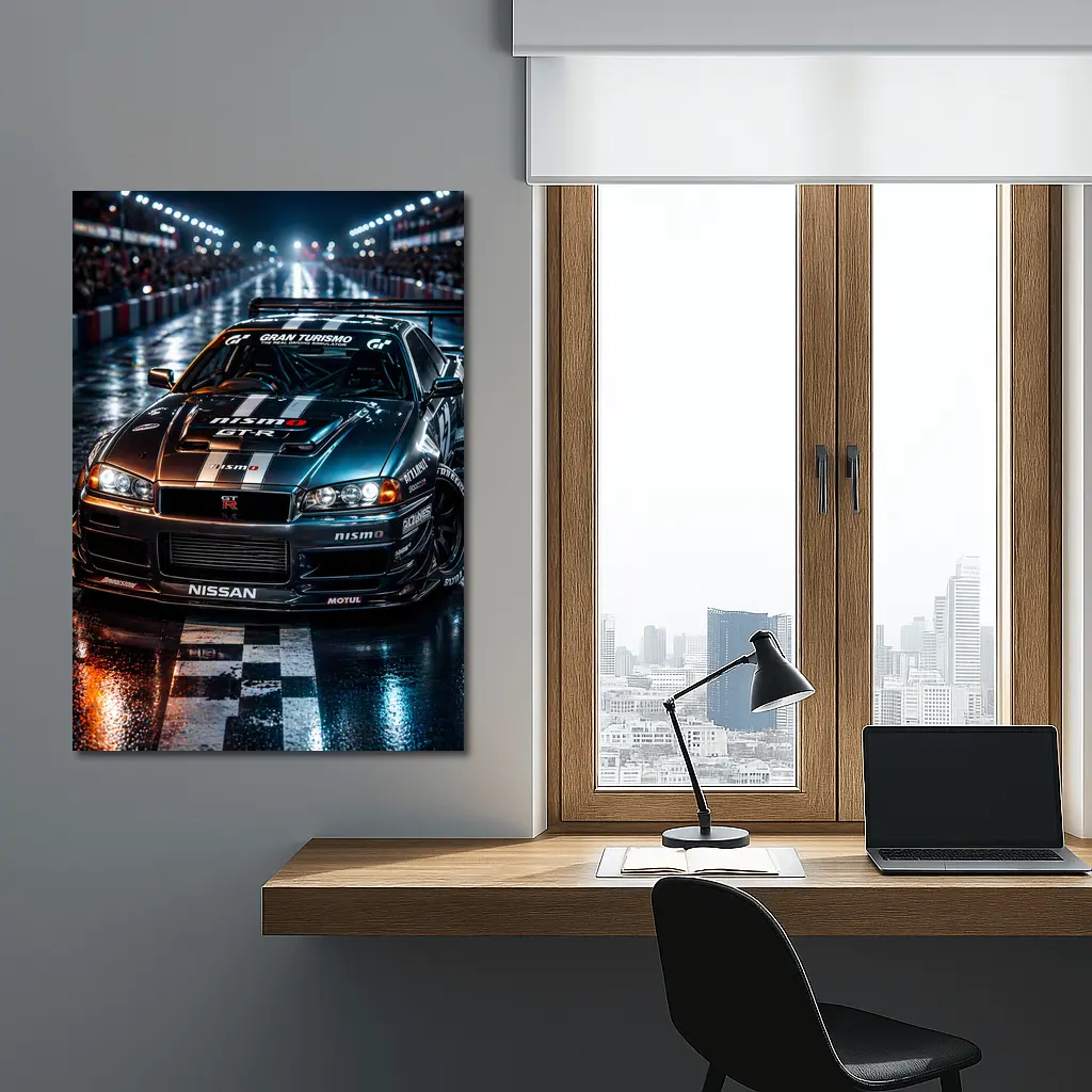 Nissan Skyline GT-R Nismo Race Track Night – Wall Art