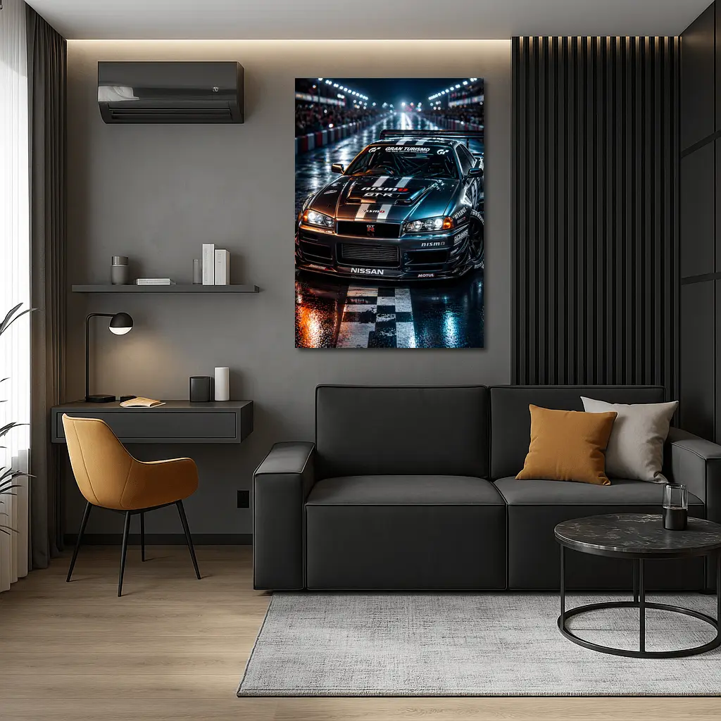 Nissan Skyline GT-R Nismo Race Track Night – Wall Art