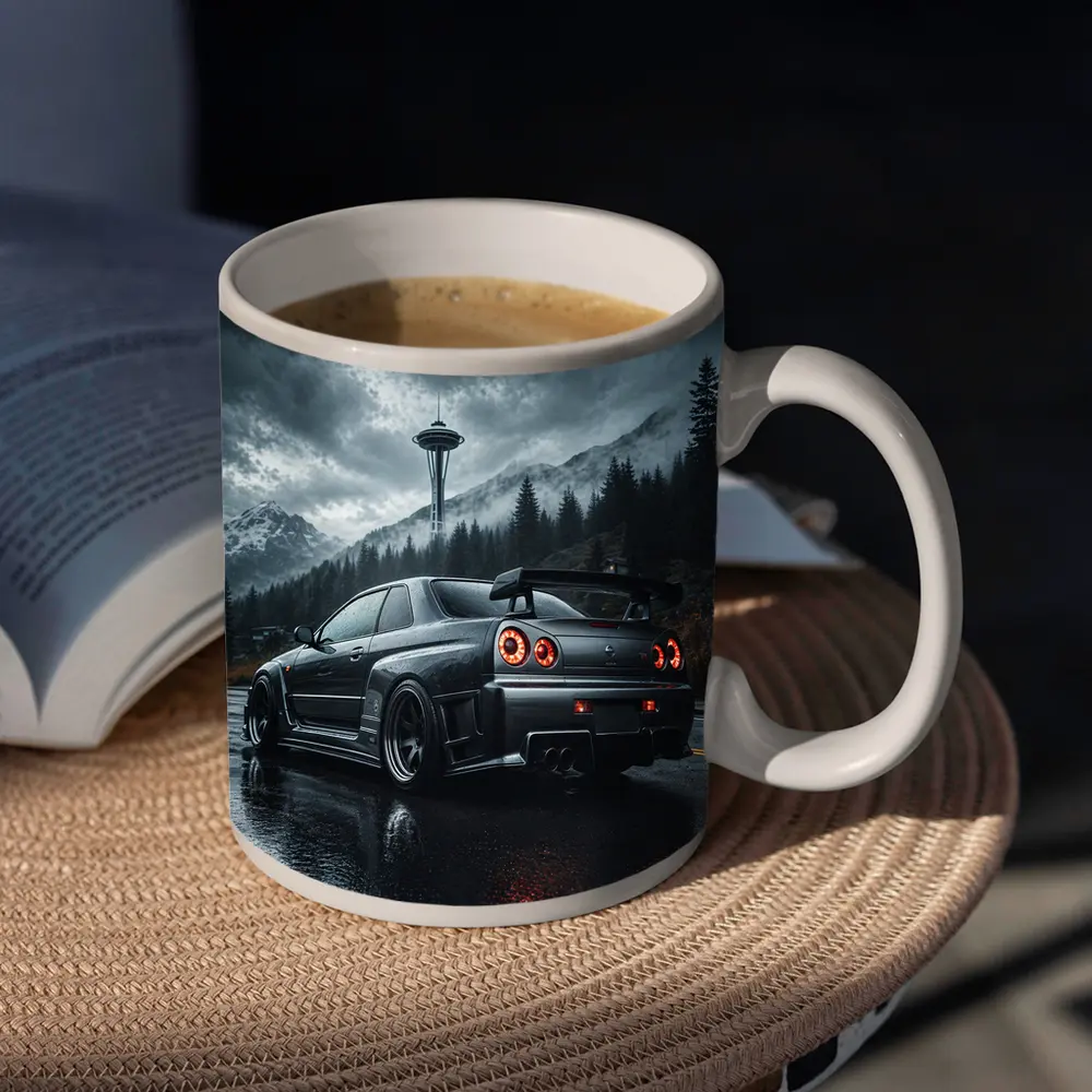 Nissan Skyline GT-R Rainy Dark Mountain Road – Mugs
