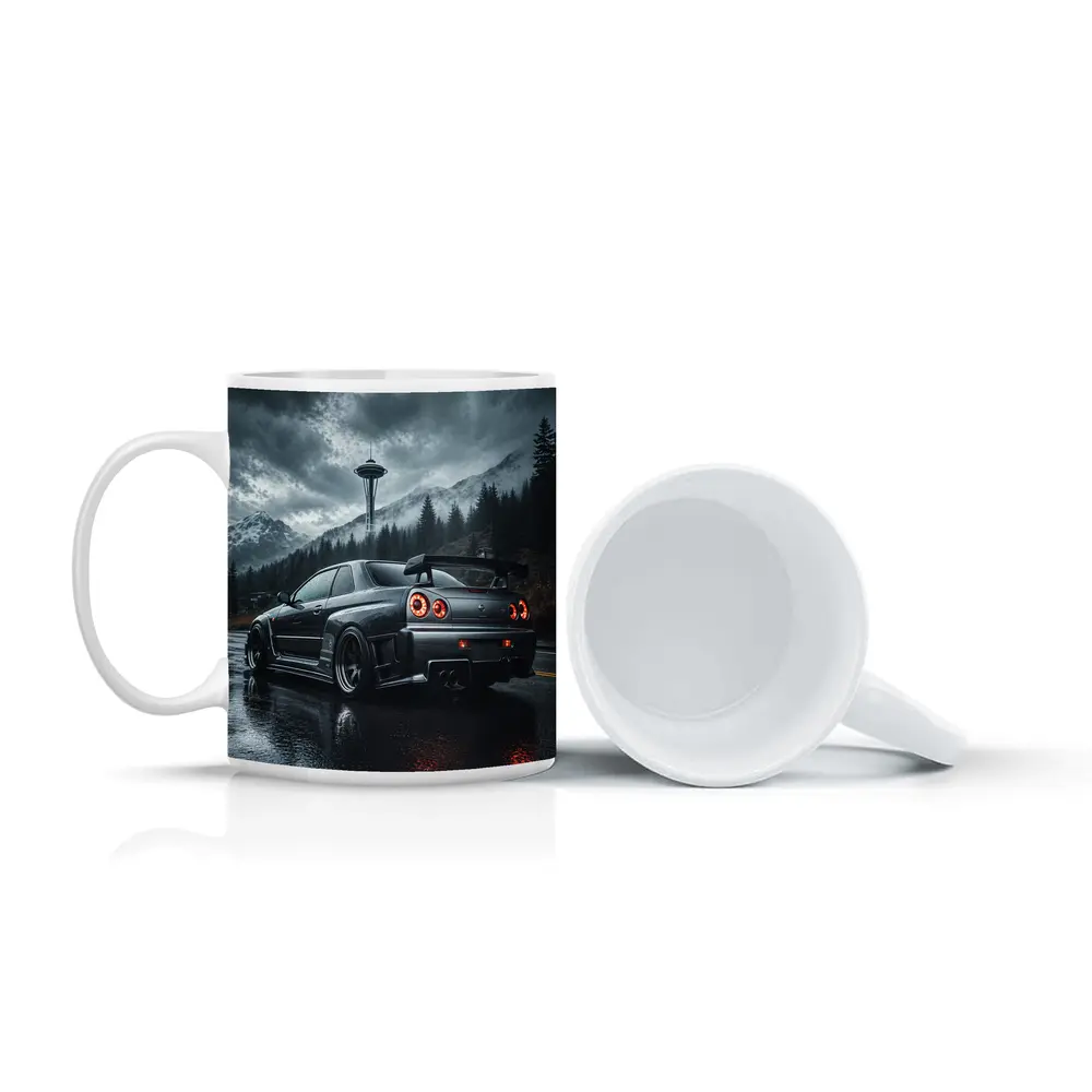 Nissan Skyline GT-R Rainy Dark Mountain Road – Mugs