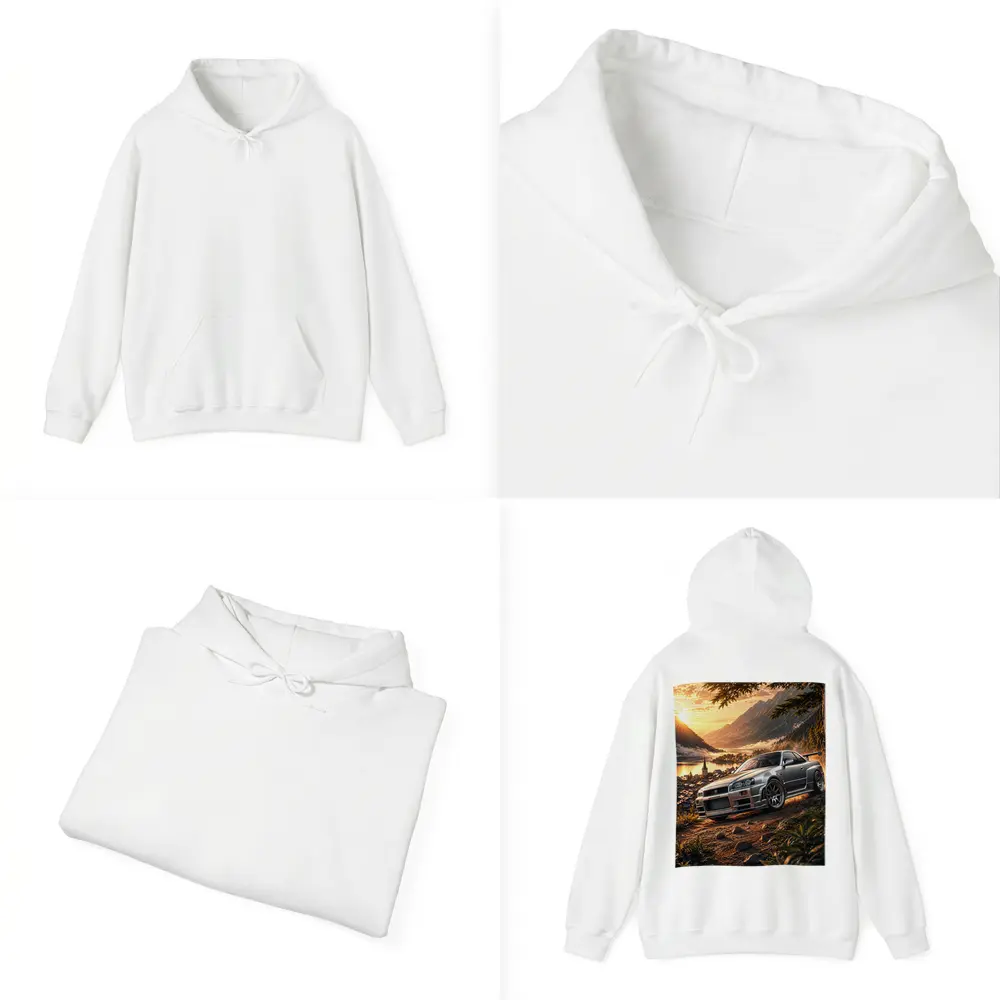 Nissan Skyline GT-R Silver Mountain Sunset – Hoodies