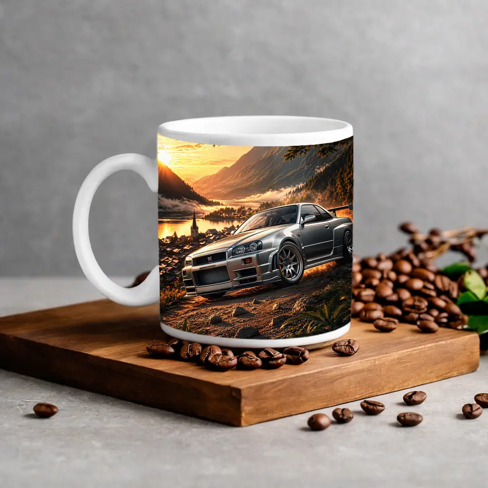 Nissan Skyline GT-R Silver Mountain Sunset – Mugs