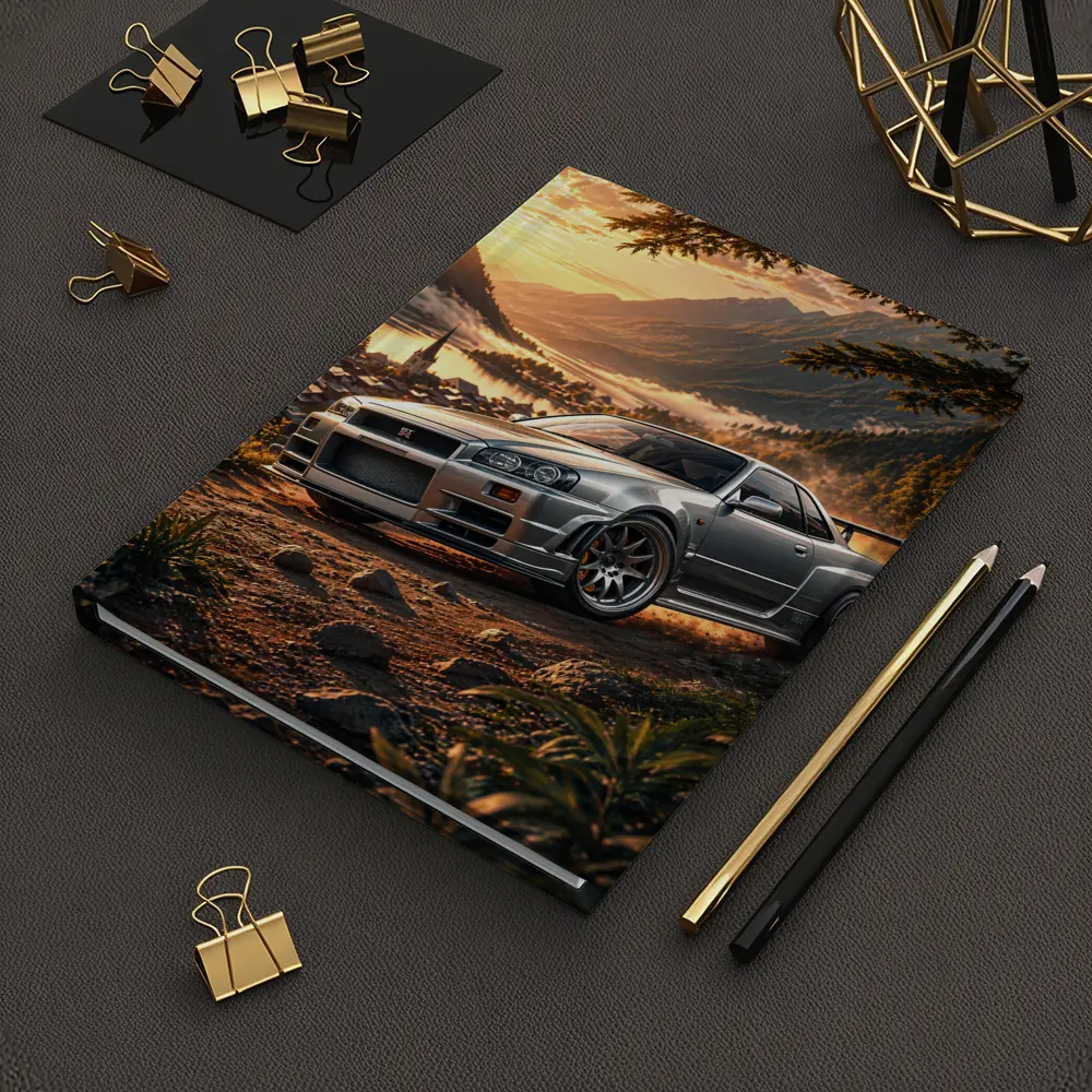 Nissan Skyline GT-R Silver Mountain Sunset – Notebooks